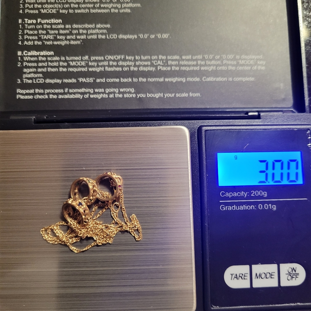 10K Gem Charm Trio Necklace - Picture 8 of 8